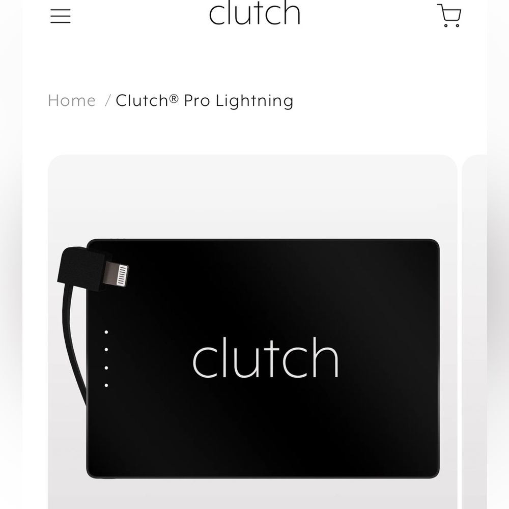 Black Portable Charger -clutch lightning
